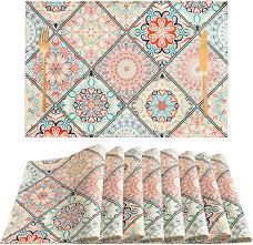 8 SET TABLE MAT RECTANGULE