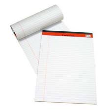 A4 LEGAL PAD WHITE