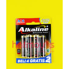 ABC ALKALINE BATTERY AA LR6 1.5V