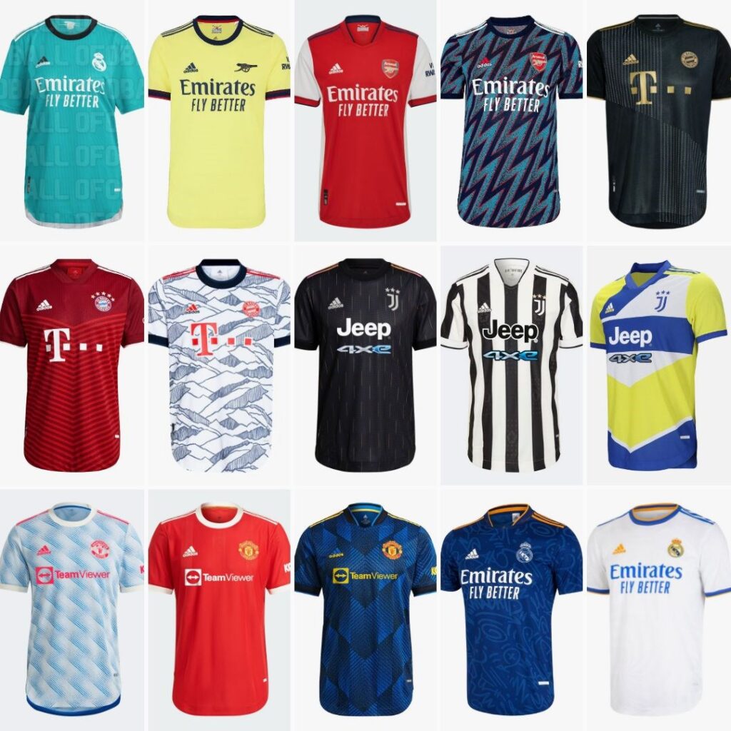 ADIDAS ORIGINAL CLUB JERSEYS