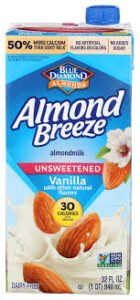 ALMOND BREEZE ALMOND MILK UNSWEETENED VANILLA 1000ML