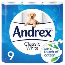 ANDREX TISSUE CLASSIC WHITE BY 9ROLLS