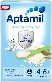 APTAMIL CREAMED ORGANIC BABY RICE 4.6MONTH