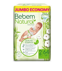 BEBEM NATURAL SMALL BABY DIAPER 2 MINI BY 10