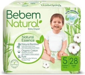 BEBEM WITH NATURAL JUMBO BABY DIAPER 5 JUNIOR 11-25KG