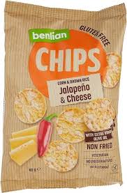 BENLIAN CHIPS CORN & RICE JALAPENO CHEESE 60G