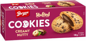 BERGEN STUFFED COOKIES CREAMY NUTTY 255G