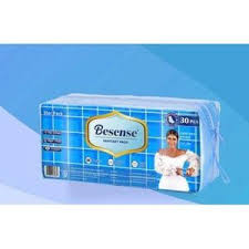BESENSE ZIP BLUE SANITARY PADS 30 PCS