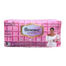 BESENSE ZIP PINK SANITARY PADS 30 PCS