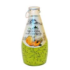 BRITISH GARDEN BASIL SEED DRINK WITH MELON