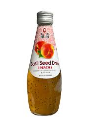 BRITISH GARDEN BASIL SEED DRINK WITH PEACH