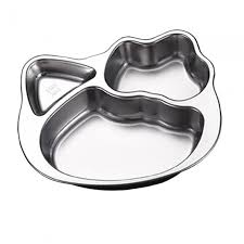 CAT STAINLESS CHILDREN PLATE