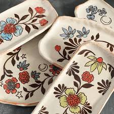 CERAMIC COLOURED FLOWER TRAY SMALL