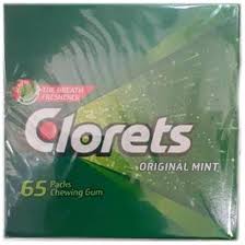 CLORETS ORIGINAL MINT FLAVOUR 182G 65 PACKS