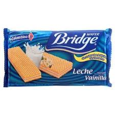 COLOMBINA BRIDGE WAFER VANILLA Y LECHE 71G