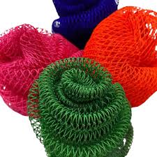 COLOURED NET SPONGE WTH TOY