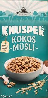 CROWNFIELD KNUSPER KOKO MUSLI 750G