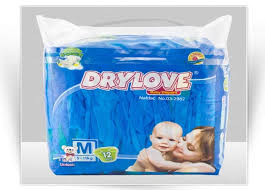DRYLOVE BABY DIAPERS 72PCS