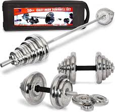 FITNESS BARBELL N DUMBELL SET 50KG