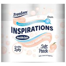 FREEDOM SOFT PEACH 4 ROLLS TISSUE
