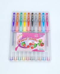 GLITTER COLORED PEN BY 10PCS