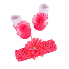 HEADBAND AND SOCK BABY SET
