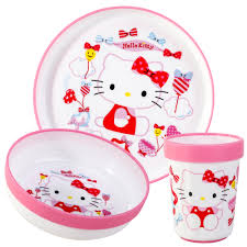 HELLO KITTY 3 DISH PLATE (FUN KIDS)