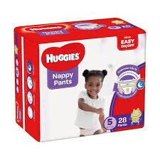 HUGGIES BABY NAPPY PANT SIZE 5 BY 28