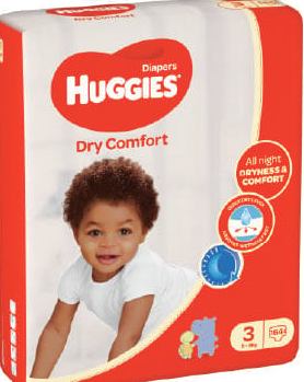 HUGGIES DIAPERS 3 (3X64)