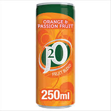J2O ORANGE N PASSION FRUIT DRINK 250ML CAN