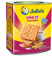 JULIES WHOLEMEAL CRACKER 600G TIN