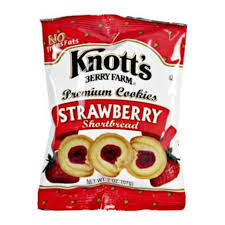KNOTTS STRAWBERRY SHORTBREAD 57G