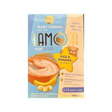 LAMOSA NUTRI GOLD RICE N BANANA BABY CEREAL 250G