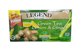 LEGEND GREEN TEA LEMON N GINGER 50G