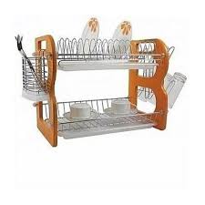 MAC VIN 2 LAYERS WOODEN DISH RACK