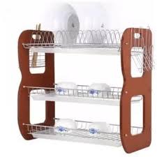 MAC VIN 3LAYERS WOODEN DISH RACK