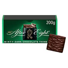 NESTLE AFTER EIGHT DELIGHTFUL MINTY CHOCOLATE THINS 200G