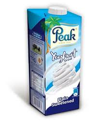 PEAK YOGHURT PLAIN SWEETENED 1L