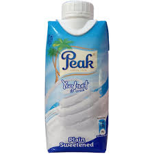 PEAK YOGHURT PLAIN SWEETENED 318ML