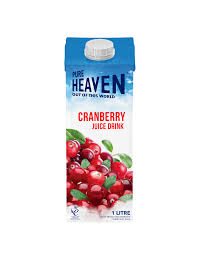 PURE HEAVEN CRANBERRY JUICE DRINK 1L