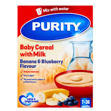 PURITY BABY CEREAL BANANA N BLUEBERRY FLAV