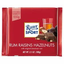 RITTER SPORT RAISIN HAZELNUTS 100G