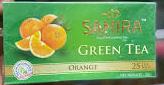 SAMIRA GREEN TEA ORANGE 25 TEA BAGS