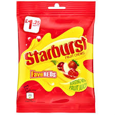 STARBURST FRUIT CHEWS FAVE RED 150G