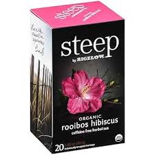 STEEP BY BIGELOW ORGANIC ROOIBOS HIBISCUS TEA