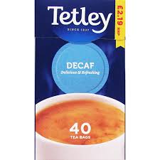 TETLEY DECAF 40 TEA BAGS 125G