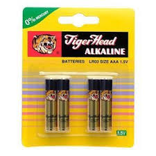 TIGER HEAD ALKALINE BATTERIES LR03 AAA 1.5