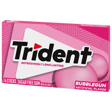TRIDENT BUBBLEGUM 14 STICKS