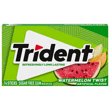 TRIDENT GUM SUGAR FREE WATERMELON 14G