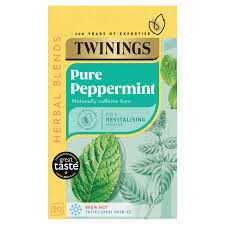 TWININGS PURE PEPPERMINT HERBAL TEA. 40G